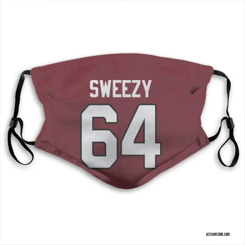 J.R. Sweezy Arizona Cardinals Jersey Name & Number Face Mask - Red
